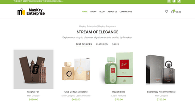 Website Development for Maykay Fragrance - Website Creation