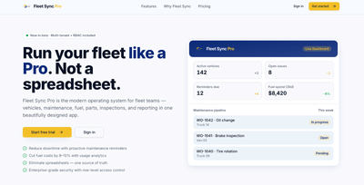 FleetMS — Open-Source Fleet Maintenance & Management Platform - Développement de Logiciel