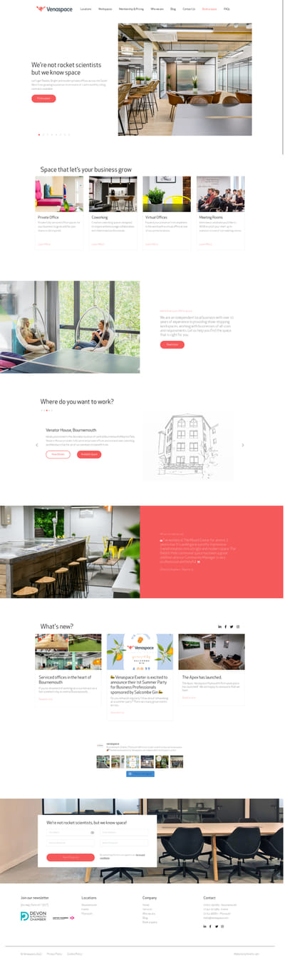 New brochure website for Venaspace - Website Creation