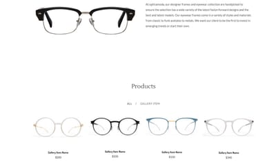 opticamoda.com - Textgestaltung