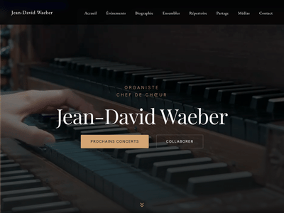 Portfolio Digital - Jean-David Waeber, Organiste - Website Creation