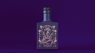 Packaging Epice du dragon (Saffron Gin) - Branding y posicionamiento de marca