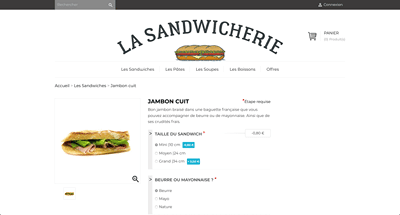 Création d'un site web de type e-commerce, aliment - Website Creatie