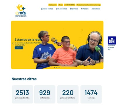 web Fundación Amás - Creación de Sitios Web