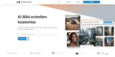 KI-Bild-Plattform mit über 100.000 Nutzern - Webseitengestaltung