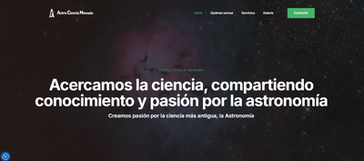 Web Astrociencia Nómada - Création de site internet