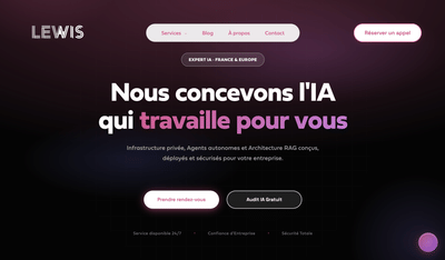 Site Web / Agence Lewis - Webseitengestaltung