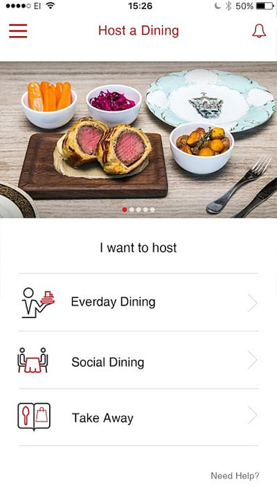 Dining Inn – A Home Made Food Community - Webanwendung