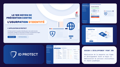 Développement Front End du SaaS ID Protect - Ergonomie (UX/UI)
