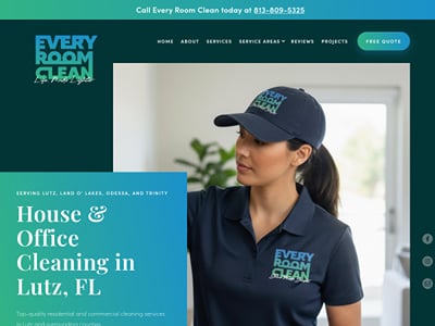 Every Room Clean: Lutz, FL house and office cleaning website - SEO