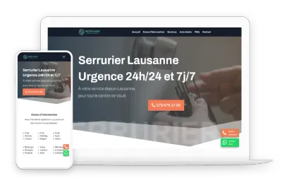 Cration du site web Serrurier-Lausanne-Urgence.ch - Création de site internet