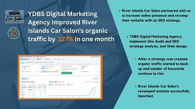 YDBS Improved RICarSalon Monthly Traffic by 127% - SEO
