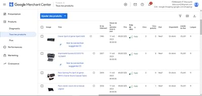 Google Shooping des produits informatiques - E-commerce