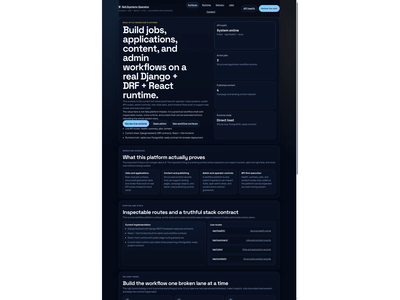 Operator Platform and Public API Runtime - Web Applicatie