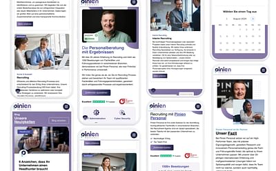 Branding und Webseite für "Pinien Personal" - Grafikdesign