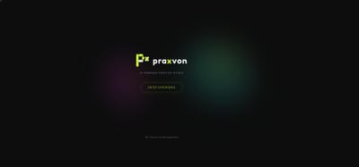 praxvon.com — Brand & Site for an AI-Era Product Studio - Webanwendung