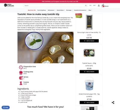 Greek Flavours - E-Commerce