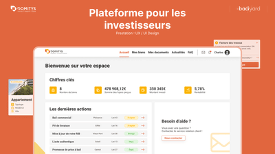 Plateforme pour les investisseurs : Domitys Invest - Création de site internet