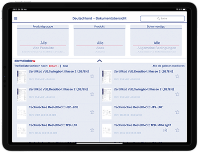 Digitale Unterstützung für dormakaba Vertreter - Applicazione Mobile