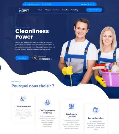 Création du site internet de Cleanliness Power - Ergonomie (UX/UI)