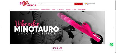 Diseño Web y Posicionamiento Seo - Sex Shop - Redes Sociales