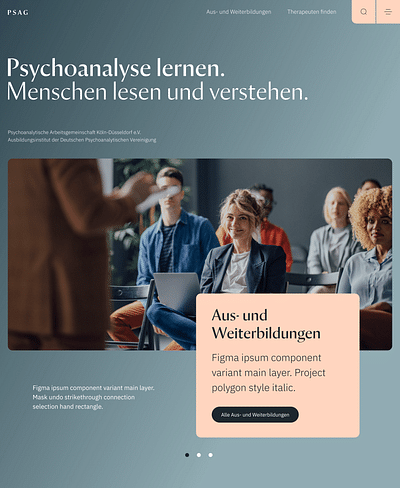 Website (PSAG) > Projekt in Entwicklung - Webseitengestaltung