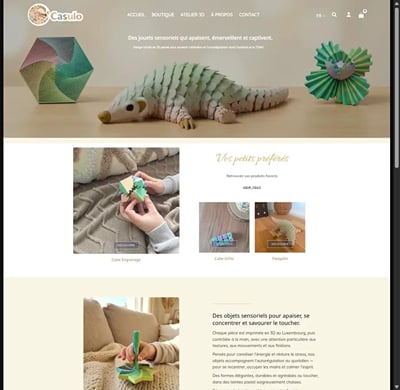 Casulo Sensory : boutique WooCommerce multilingue - Website Creation
