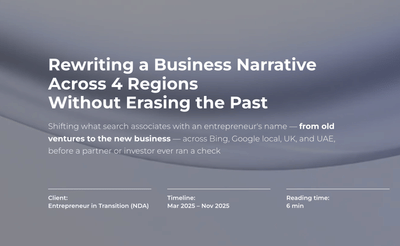 Rewriting a Business Narrative in 4 Regions Without Erasing the Past - Branding & Positioning