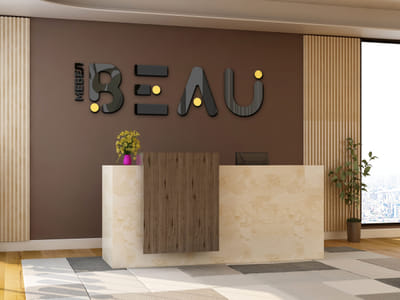 BEAU - furniture brand identity - 3D