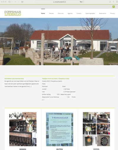 Dorpshuis eenvoudige website - Creación de Sitios Web