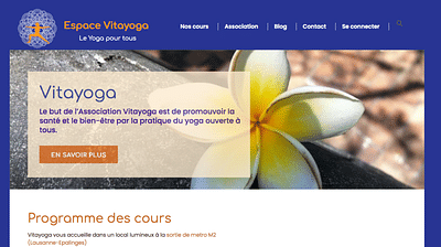 Association Vitayoga - Création de site internet
