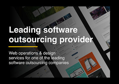 Web Operations for Software Outsourcing Provider - Creación de Sitios Web