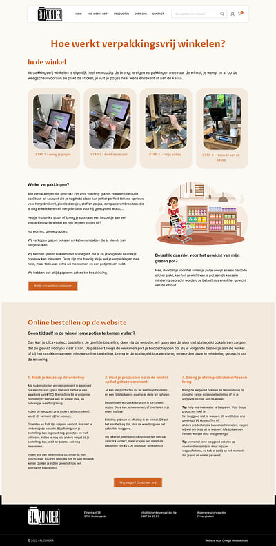 B2C webshop voor verpakkingsvrije winkel - Création de site internet