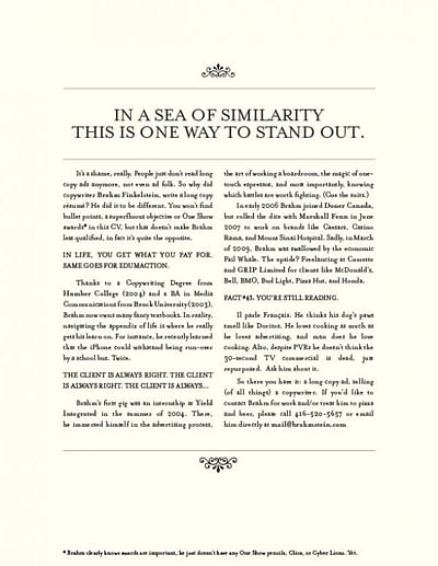 Resume - Advertising