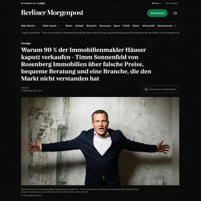 Vom Makler unter vielen zur Stimme in der Berliner Morgenpost - Public Relations (PR)