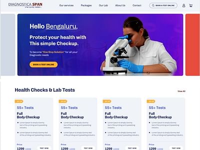 Diagnostica Span Website - Branding y posicionamiento de marca