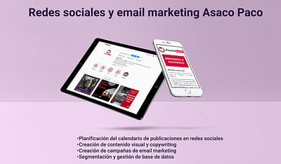 Campañas de marketing digital Asaco Paco - Estrategia digital