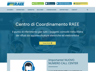 Realizzazione sito WordPress personalizzato per il CdC RAEE - Applicazione web