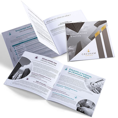 Brochures produits GRESHAM - Grafikdesign