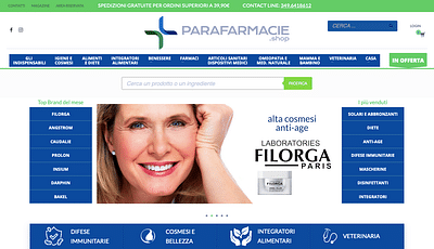 E-commerce Parafarmacie.shop - cosmesi e farmaci - E-Commerce