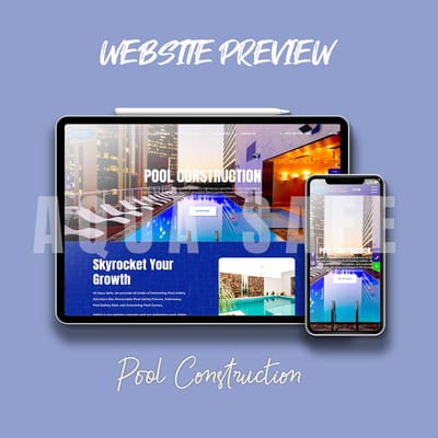 Portfolio for aqua safe pool contracting - Website Creation