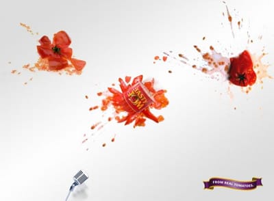 HURLING TOMATOES - Advertising