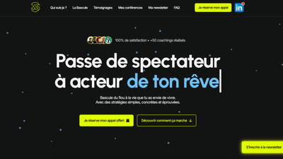 Réalisation landing page pour coach en developpement personnel - Website Creation