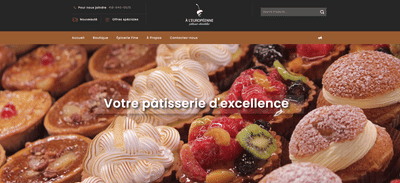 Pâtisserie à l'Européenne - Création de site internet