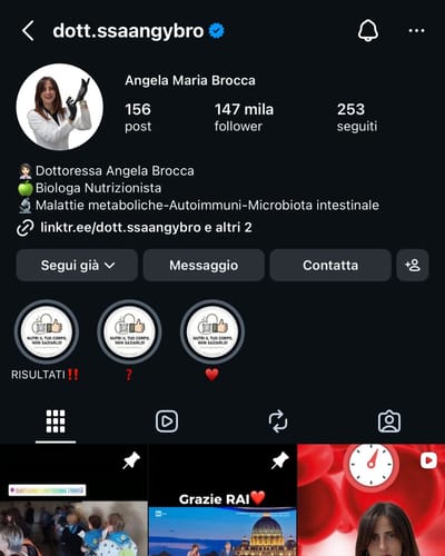 Dott.ssa Angela Brocca - social media positioning and authority - Social Media