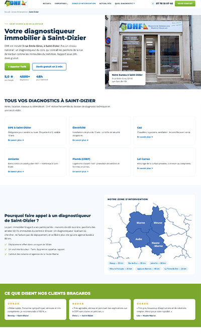 Stratégie publicitaire : Landing page et campagnes carrousel pour DHF - Publicité
