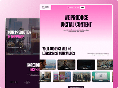 Création site vitrine Timecode Digital - Administration web