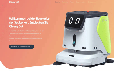 Cleanybot: Industrial Robot Website Development - Usabilidad (UX/UI)