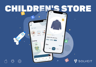 Mobile app for children's store - E-commerce