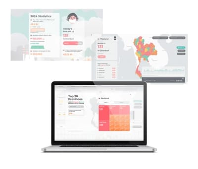 Thaicom Real-Time Air Quality Monitoring Dashboard - Aplicación Web